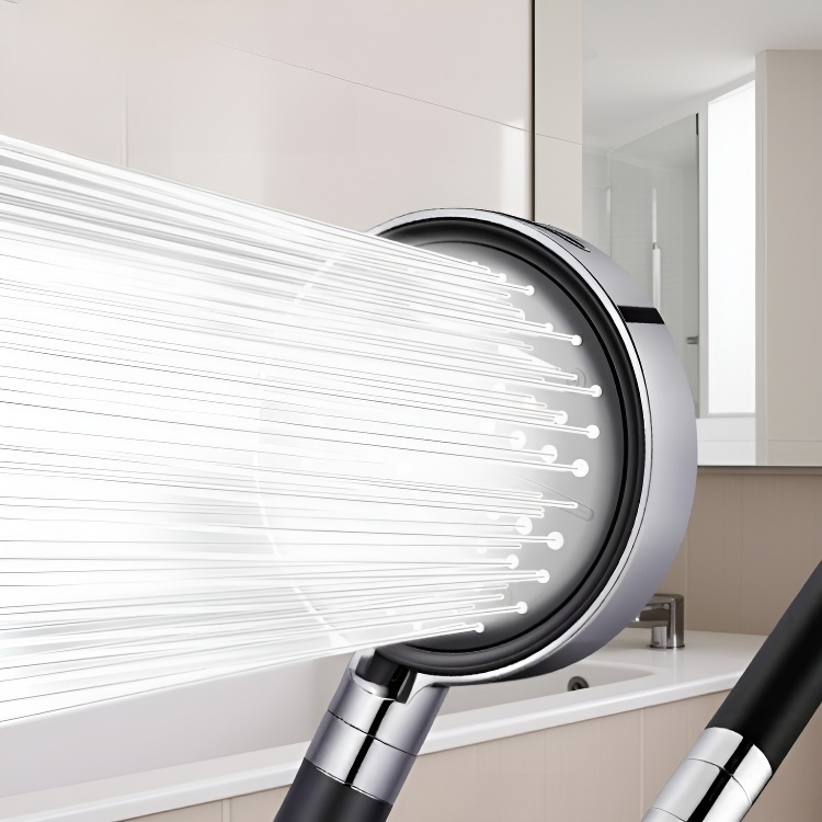 Powerful pressurized large shower head panel