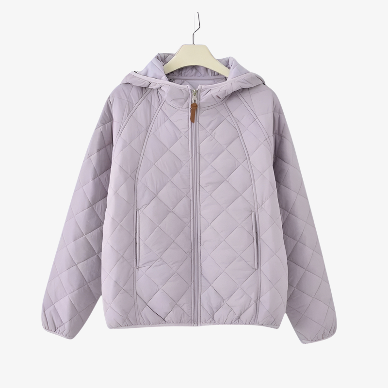 Model wearing 2025 trendy lightweight hooded jacket for women