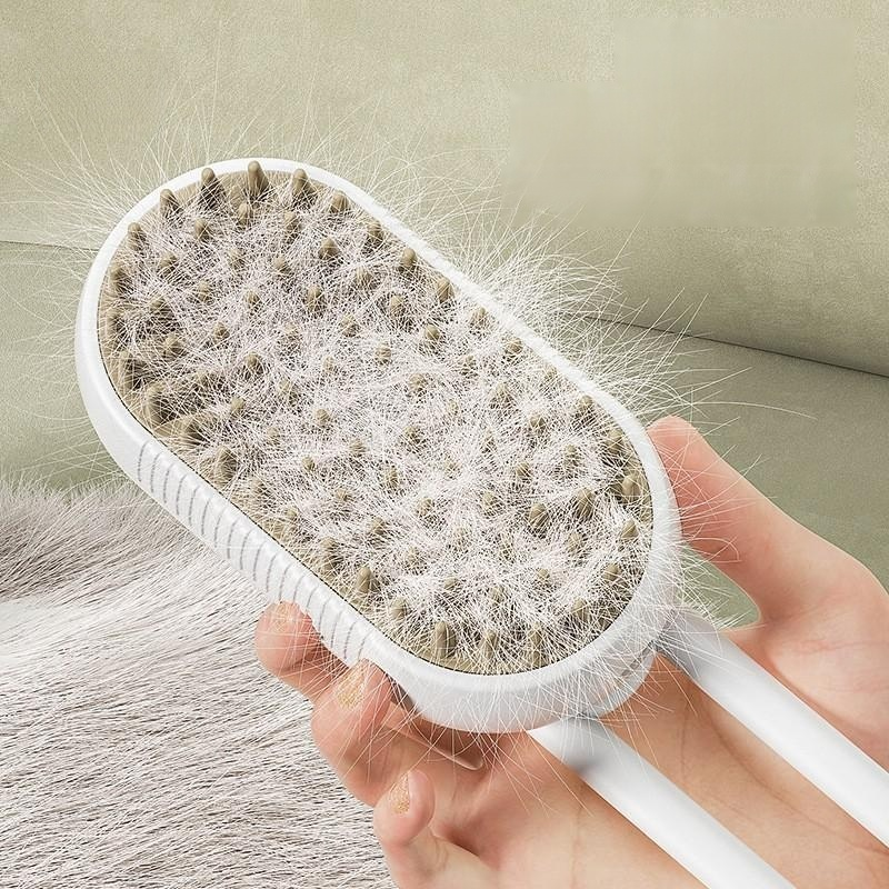 Brosse de toilettage pour animaux à vapeur électrique