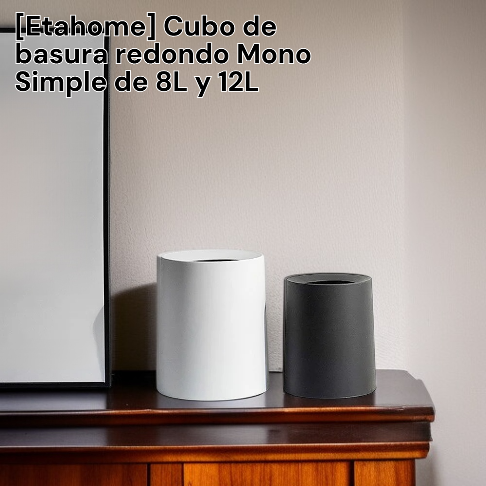 Papelera Redonda Simple Mono de 8L y 12L