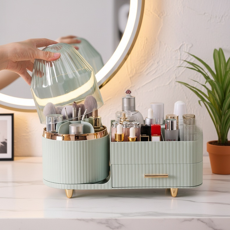 Boîte de rangement de bureau anti-poussière