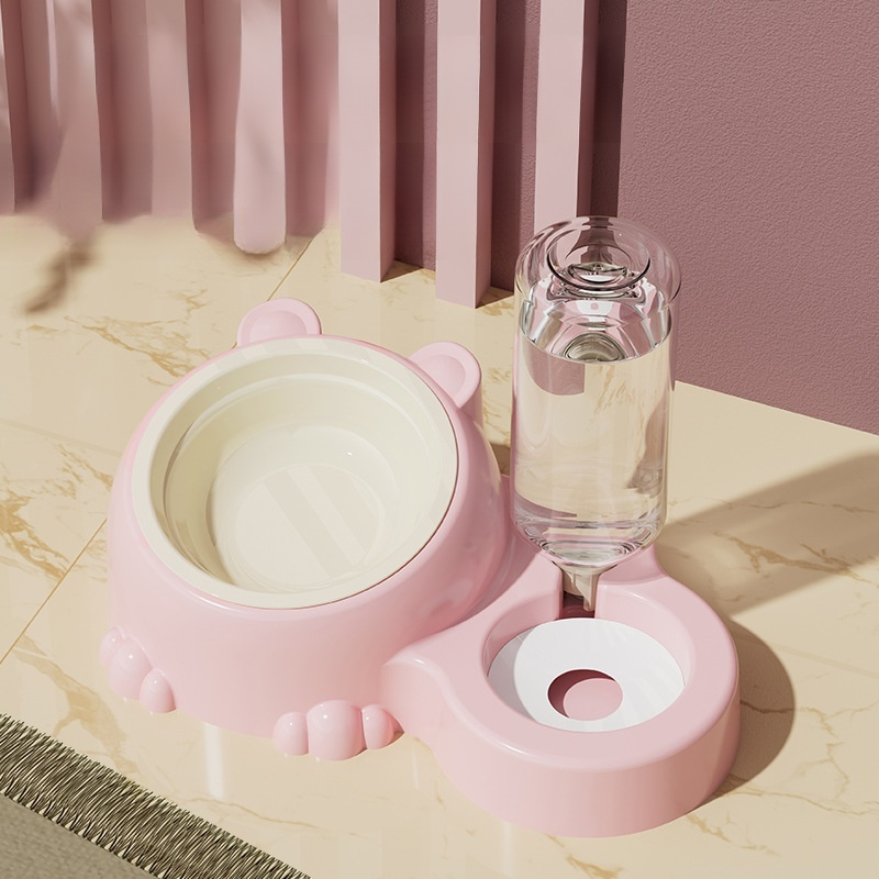 강아지 밥그릇 고양이 밥그릇 이중 식기 반려동물 물그릇 테디 블루 고양이 강아지 사료 그릇