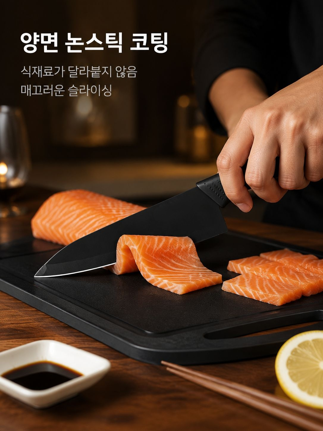 기숙사 주방칼 세트, 블랙 스틸 칼과 도마, 수도꼭지 배수 걸이 바구니, 다기능 수납 선반
