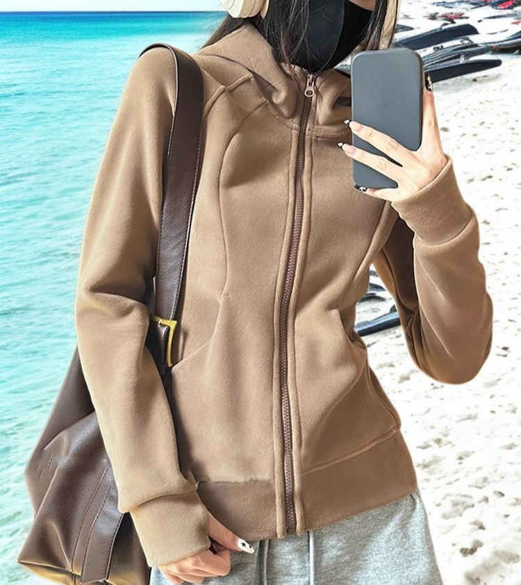 Sweatshirtjacke aus Polarfleece Ärmelabschluss