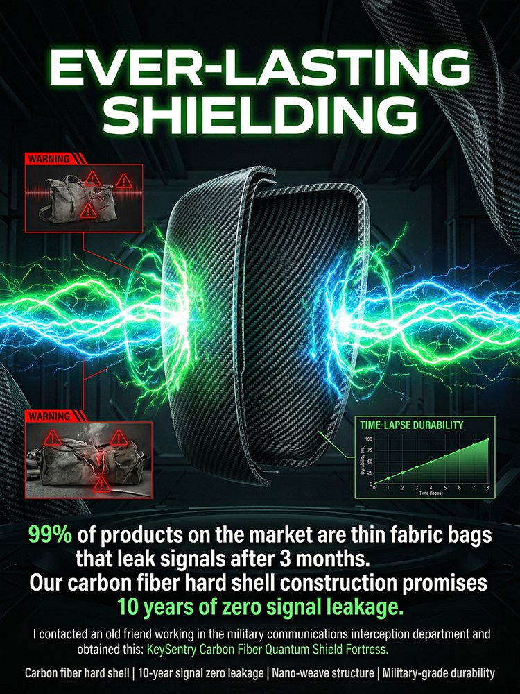 Carbon Fiber Car Key Signal Blocker Box - Anti-Theft Protection