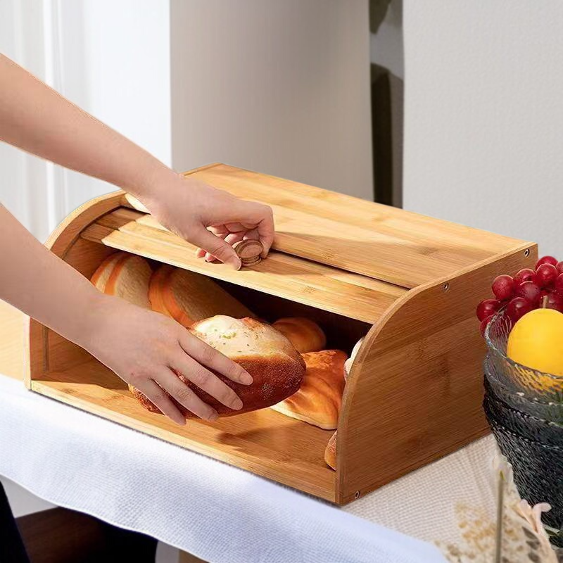 주방 나무 다층 빵 보관함