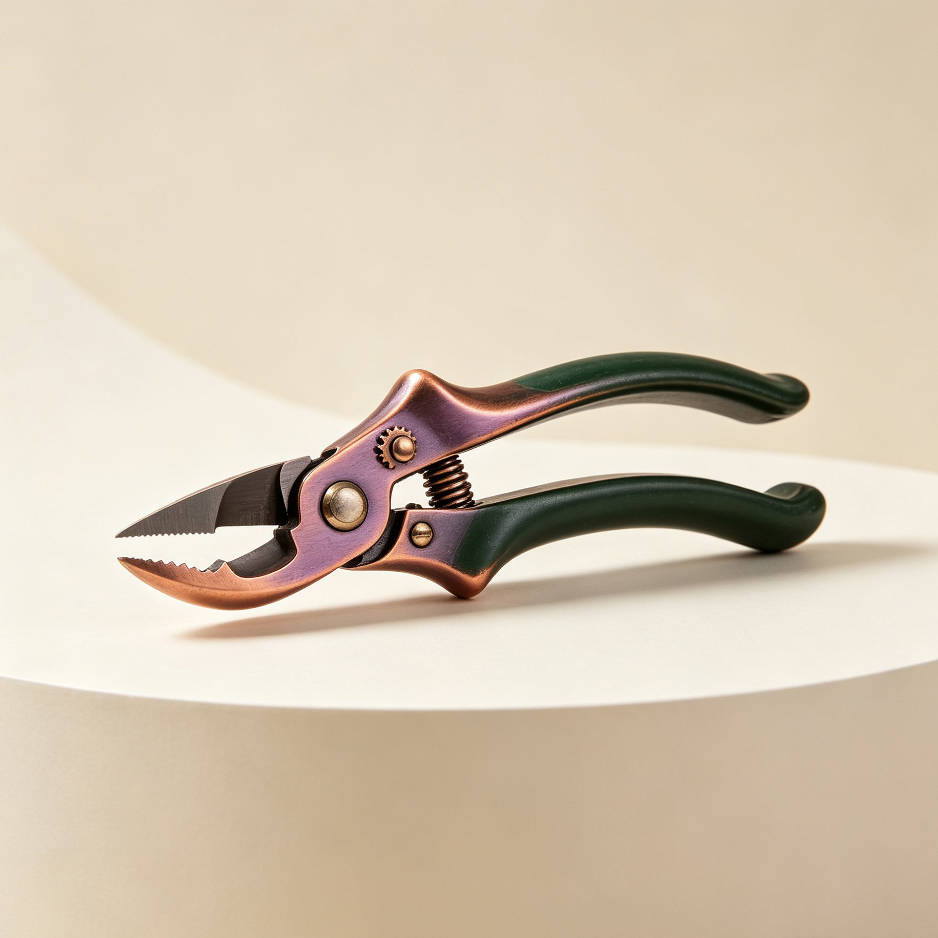 Retro Coral Green Garden Shears