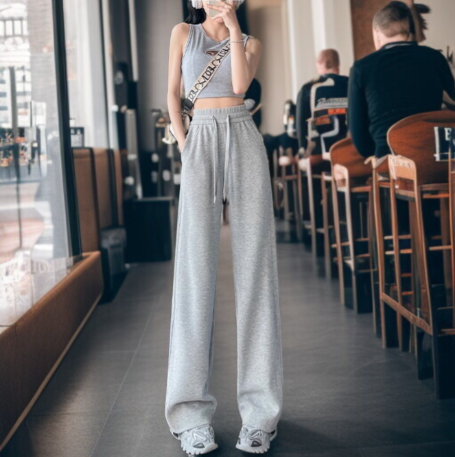 그레이 색상 팬츠 소재 확대