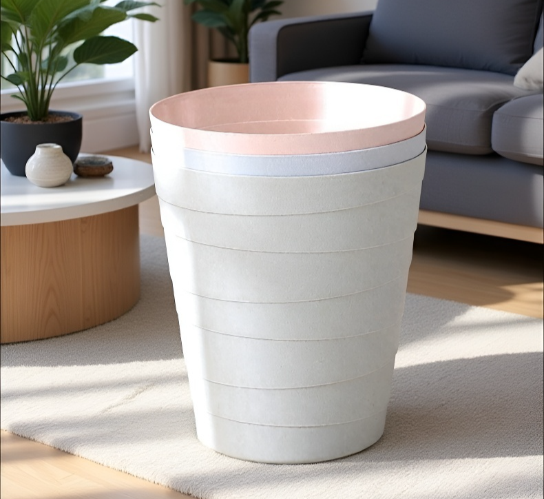 쓰레기통 뚜껑 닫힌 모습