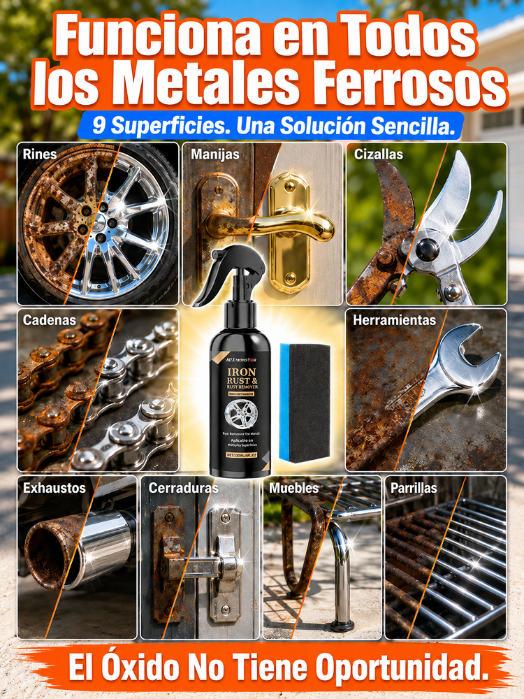 【Disuelve el óxido en segundos】Spray desoxidante: basta con rociar para que el óxido desaparezca