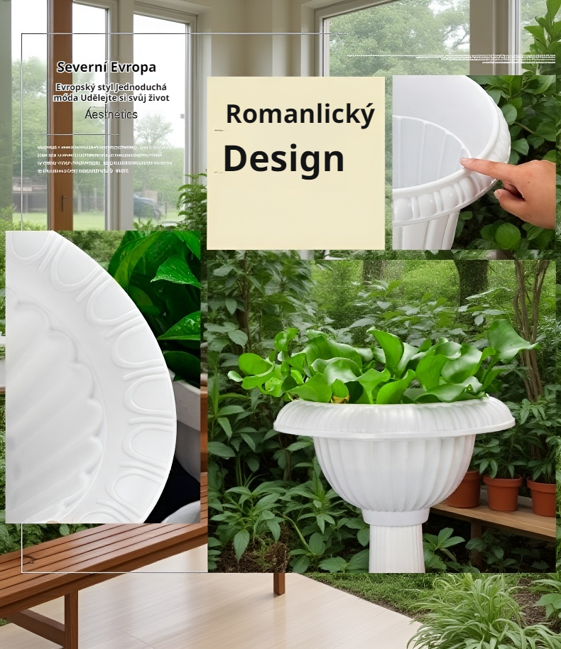 Odolný květináč z plastu pro zahradu
