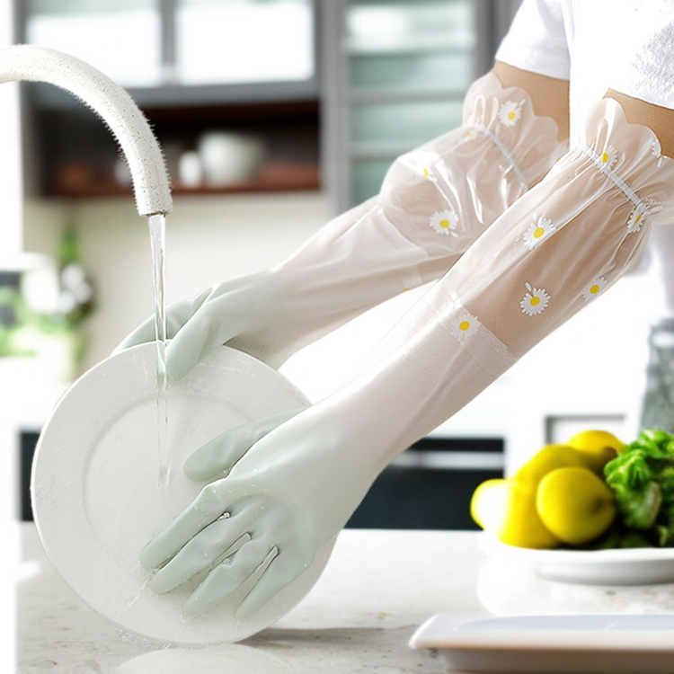 皿洗いに最適な長いゴム手袋
