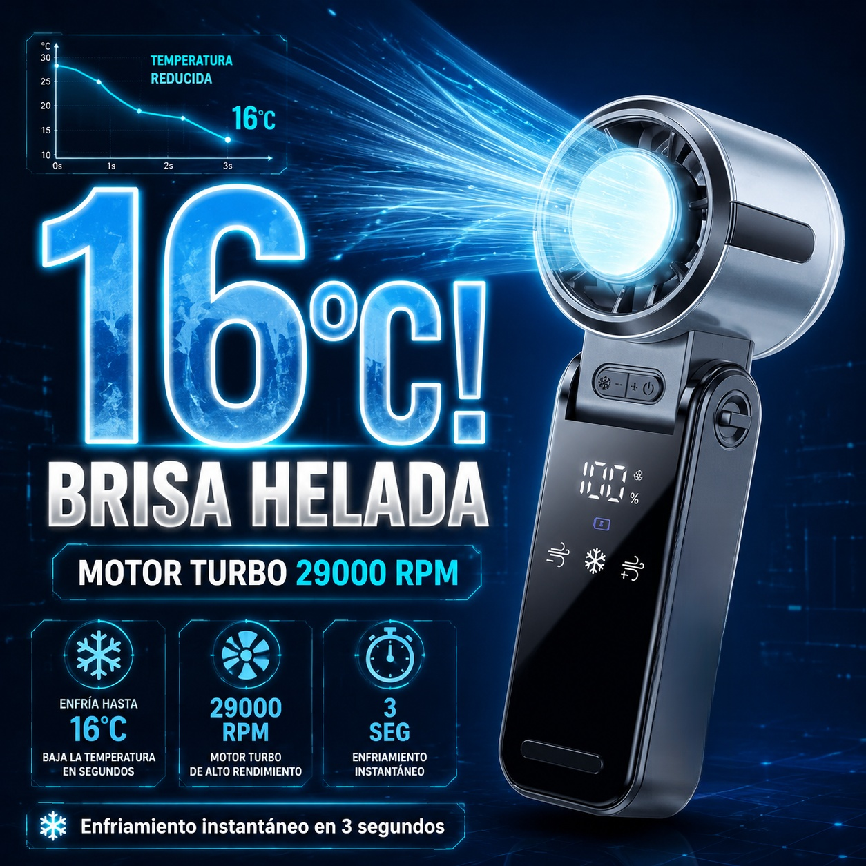  compresor de hielo, alta velocidad, nuevo modelo 2026 plegable y portátil