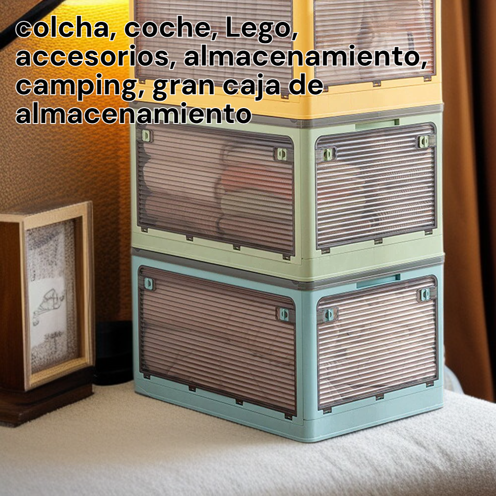 Contenedor organizador grande y plegable para ropa, artículos de camping, y juguetes Lego