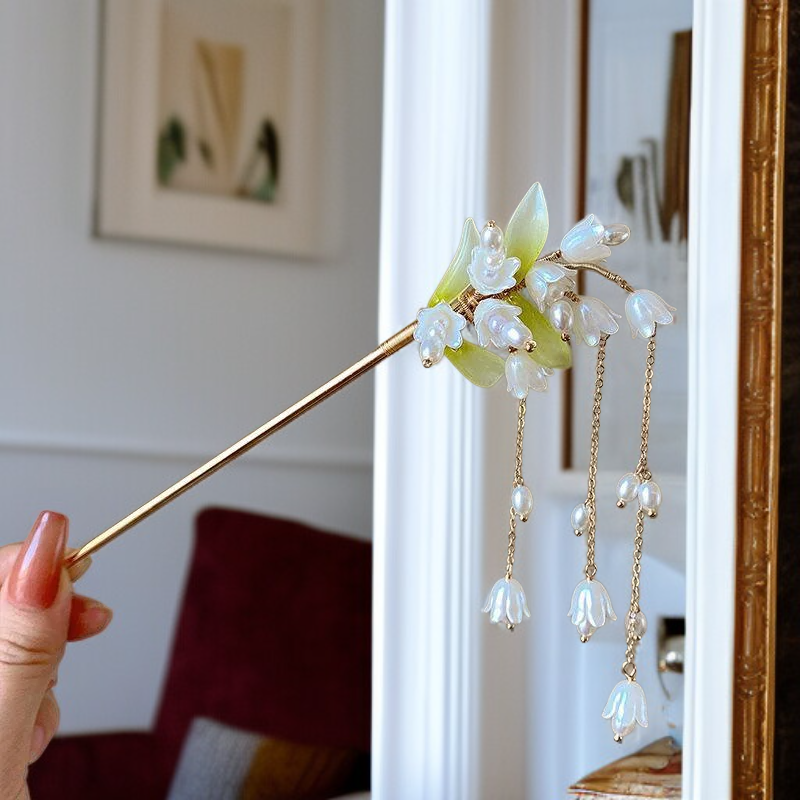 クラシックな古風タッセル簪 レディース高級感ヘアアクセサリー 漢服・チャイナドレス用