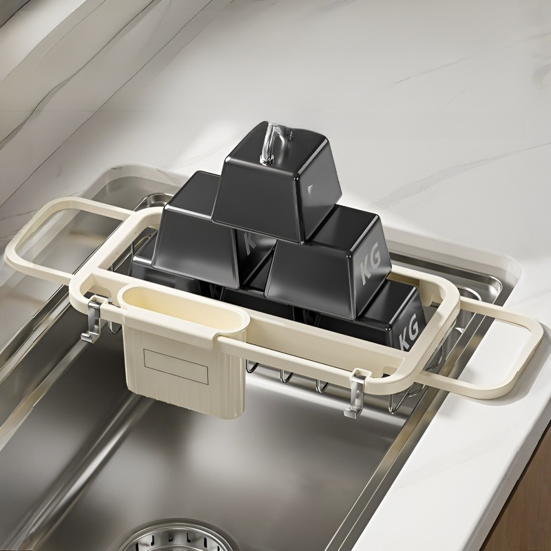 不鏽鋼沥水碗架分區儲物