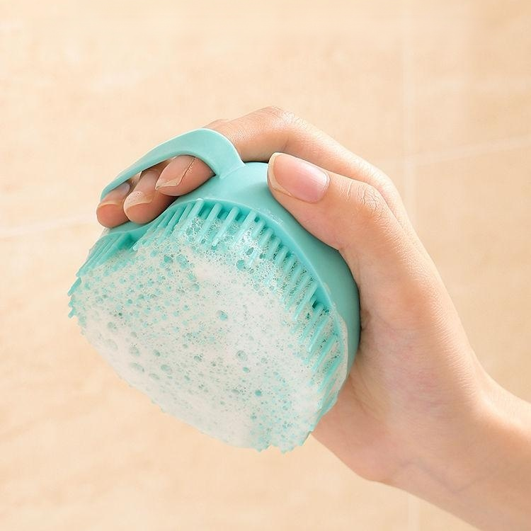 寵物洗澡矽膠刷按摩清潔