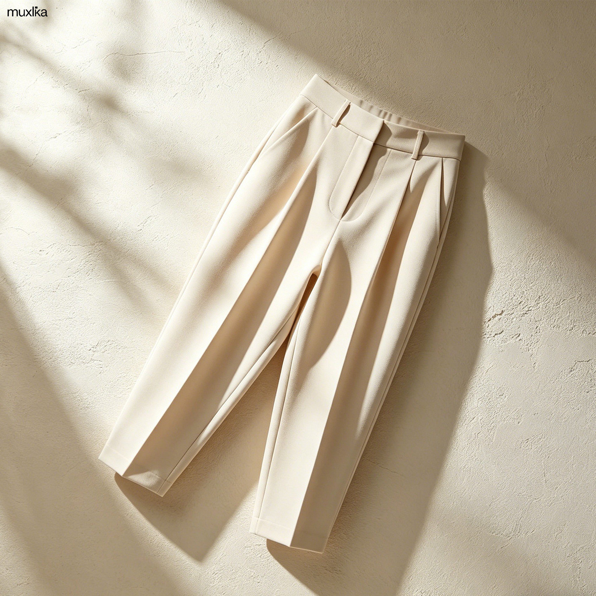 ゆったりとしたワイドレッグパンツ