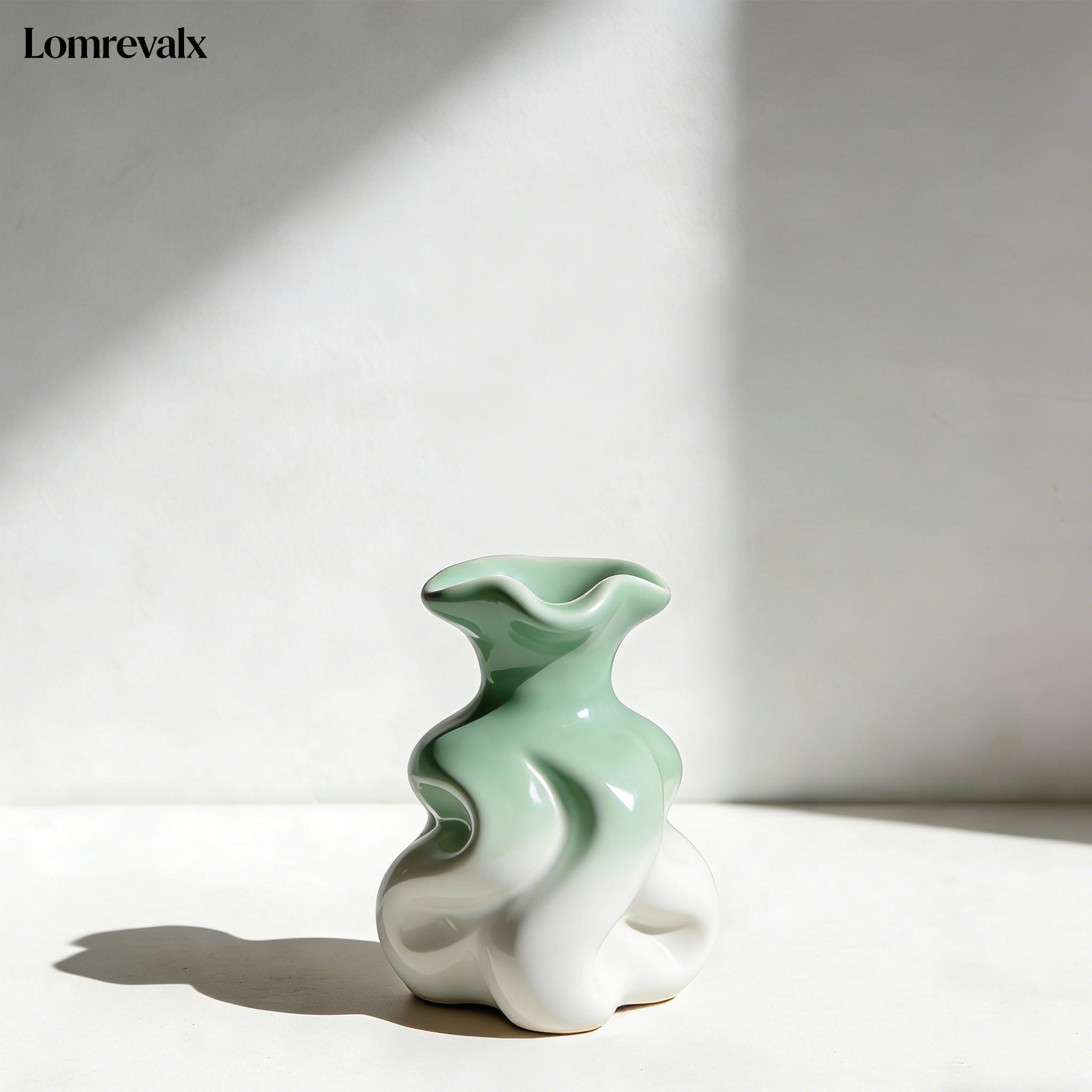 Mini florero de cerámica rústica en forma de dedo