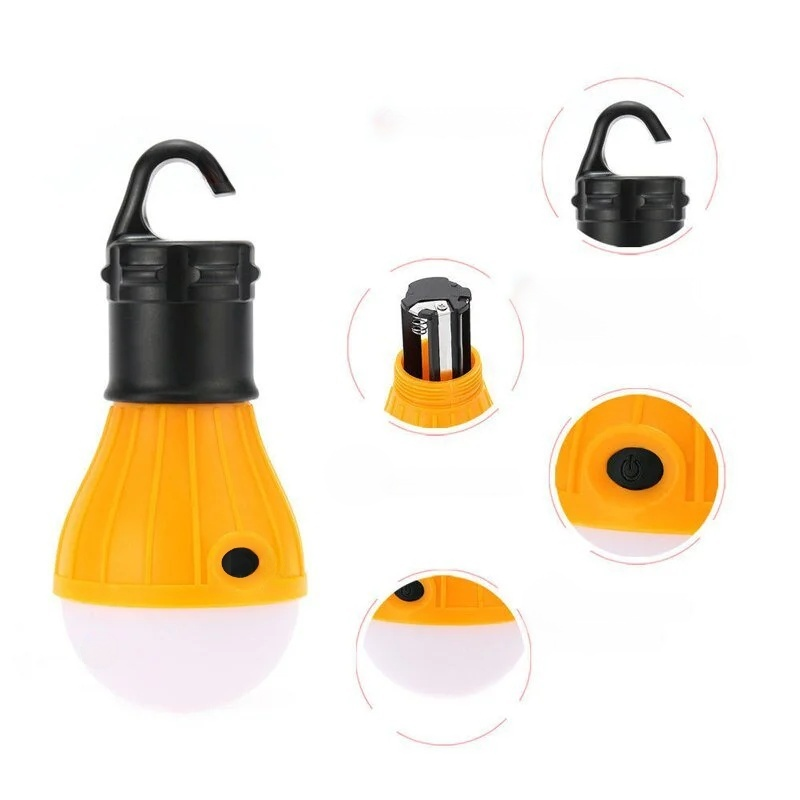 Portable tent hanging emergency light