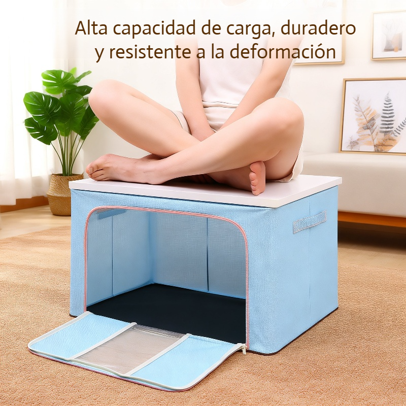 Caja de almacenamiento de ropa de algodón y lino de gran capacidad para el hogar