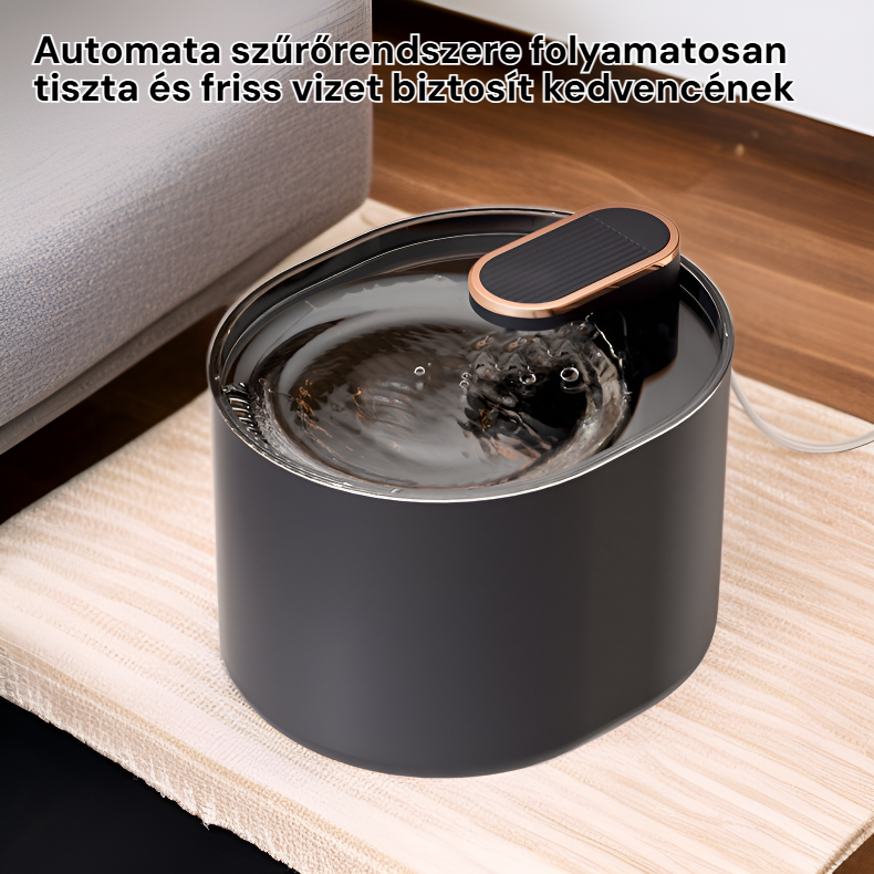 Automata szűrős és halk kisállat itató macskáknak és kutyáknak