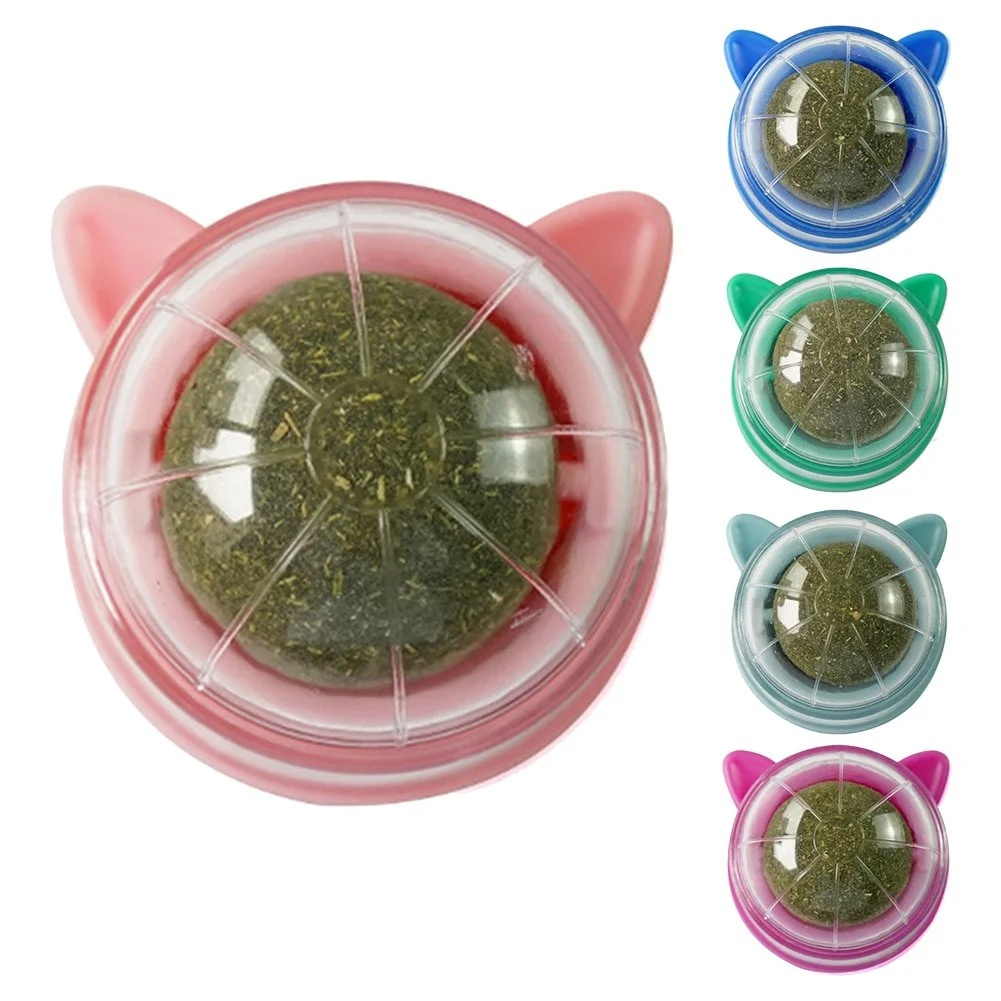 Mintfarbener, drehbarer Katzenball