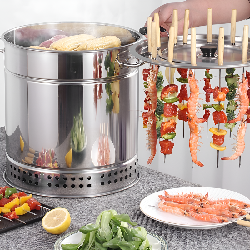 Portable Hanging BBQ Grill Set for Home Use