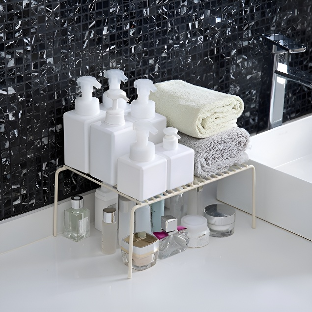 多機能伸縮式キッチン収納ラック