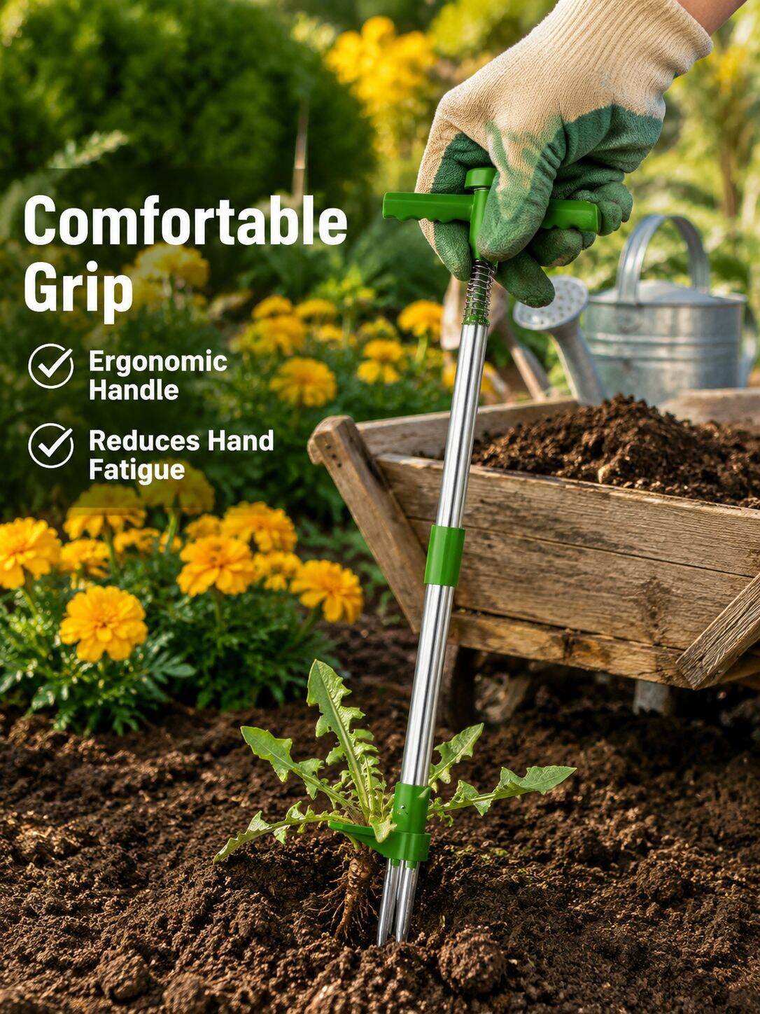 Multifunctional Manual Weeder with Portable Detachable Design