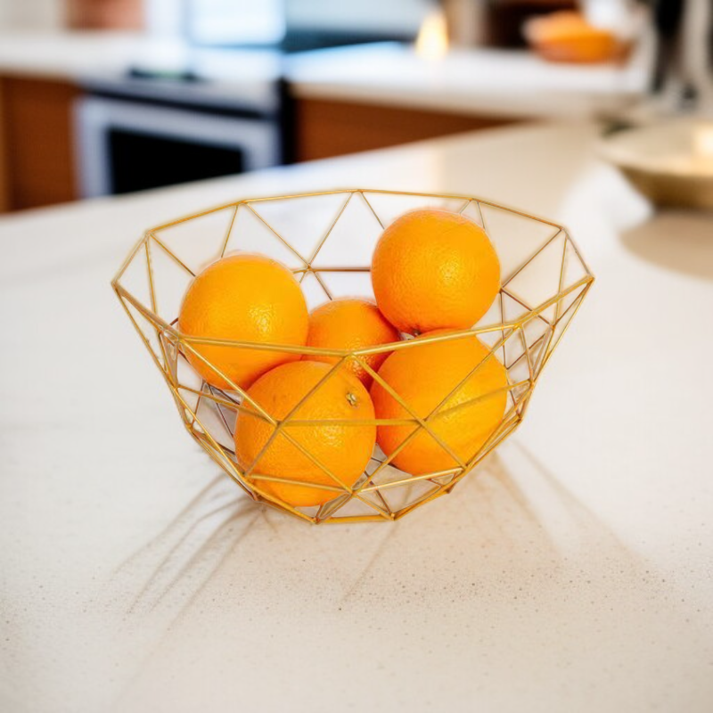 Wrought iron fruit basket snack plate