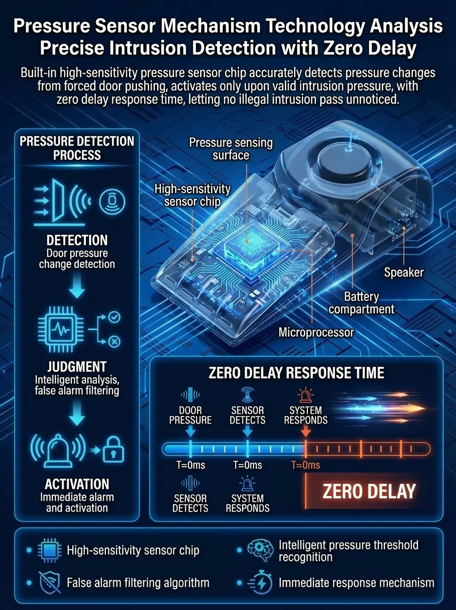 【Anti-Intrusion】Anti-Theft Door Blocking Alarm