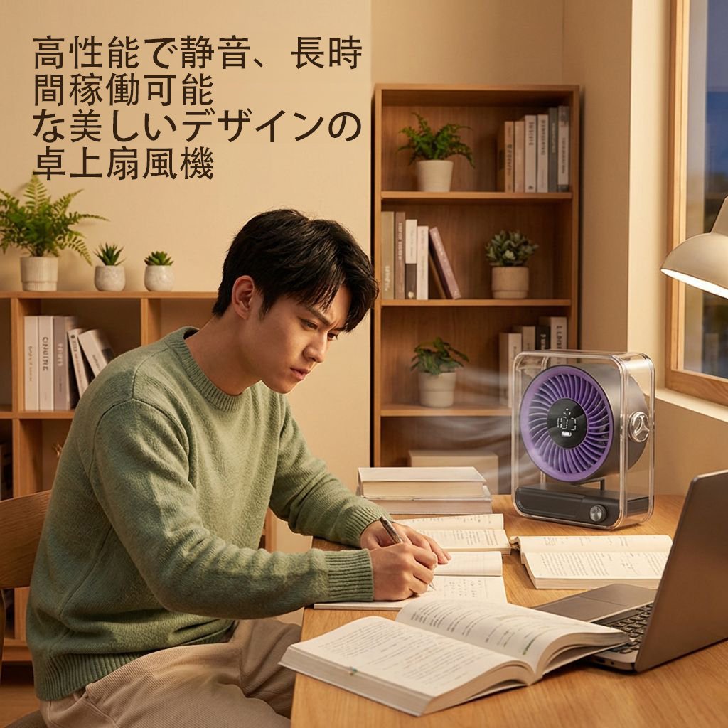 高デザイン・超長時間稼働・静音デスクファン