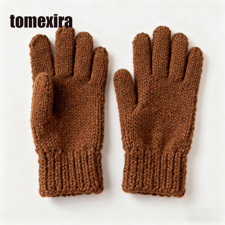 Kašmírové jednoduché korejské podzimní a zimní rukavice v atmosféře
