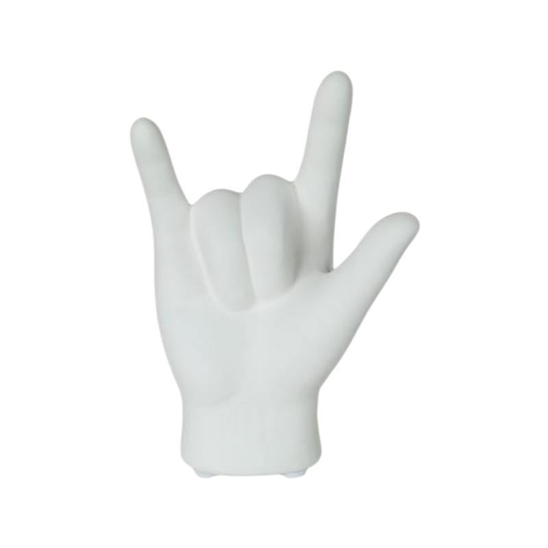 Keramik-Dekoration in Handform