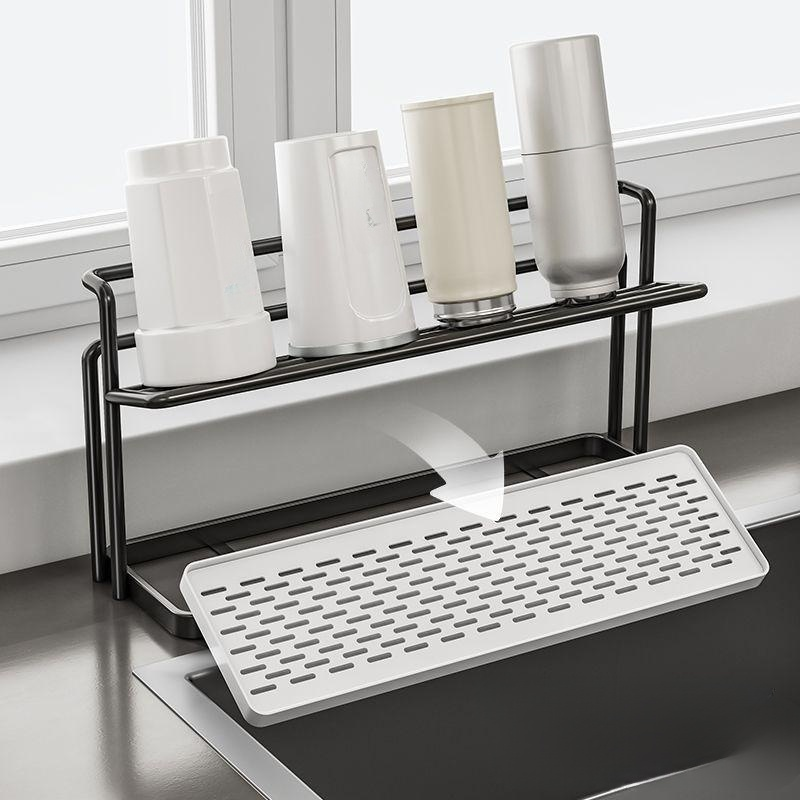 다용도 보온병 컵 수납 선반 주방용