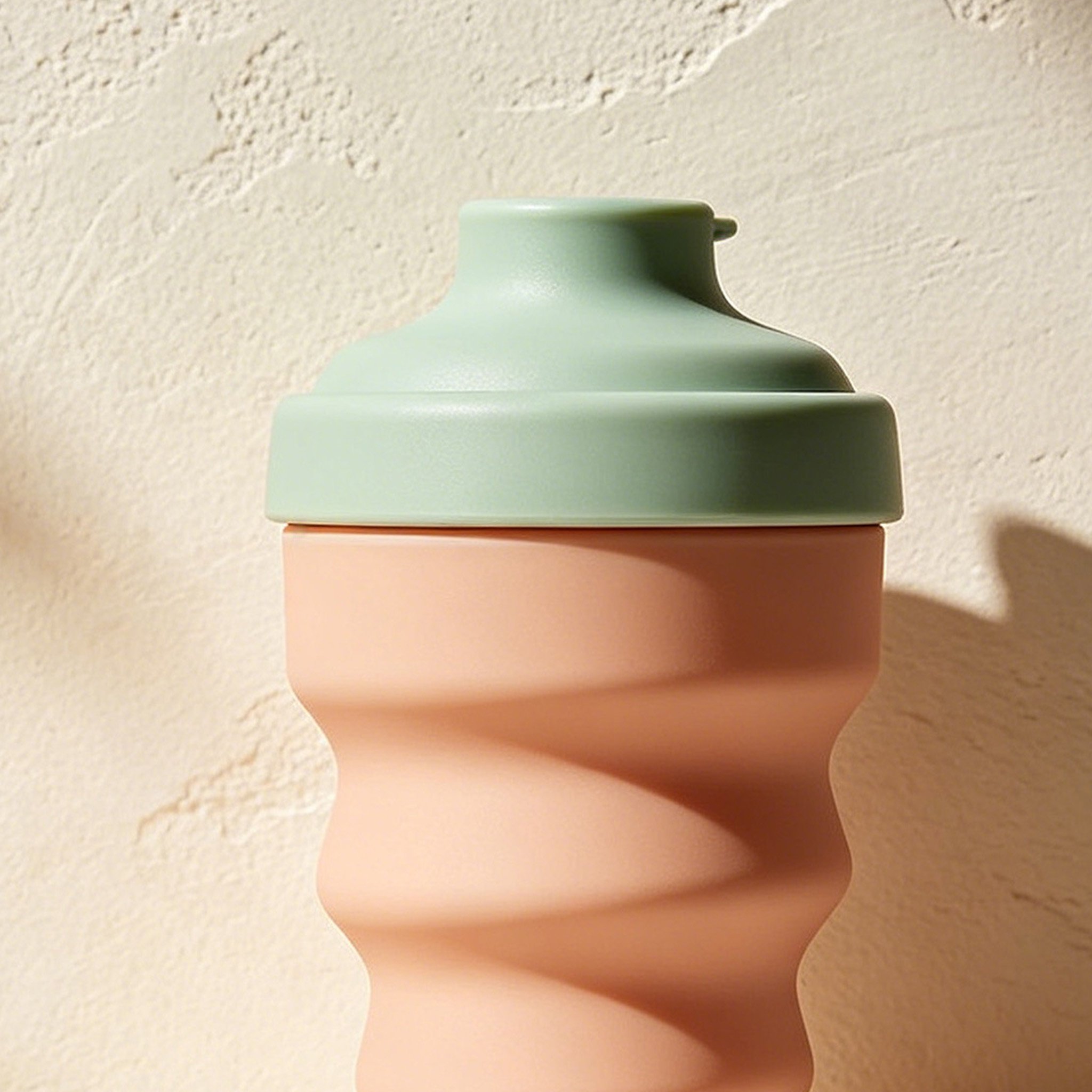 Wavy Portable Water Bottle set of 2 in blue and white colors