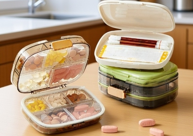 藥盒容量展示與分裝效果