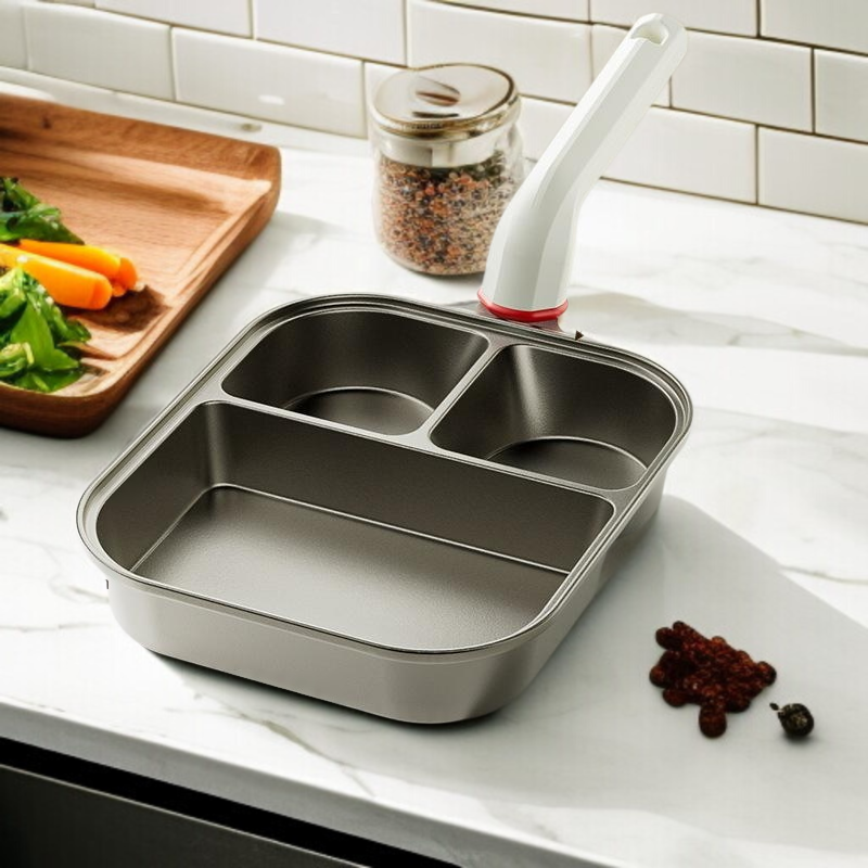 Multifunctional Titanium 3-in-1 Non-Stick Thickened Breakfast Pan