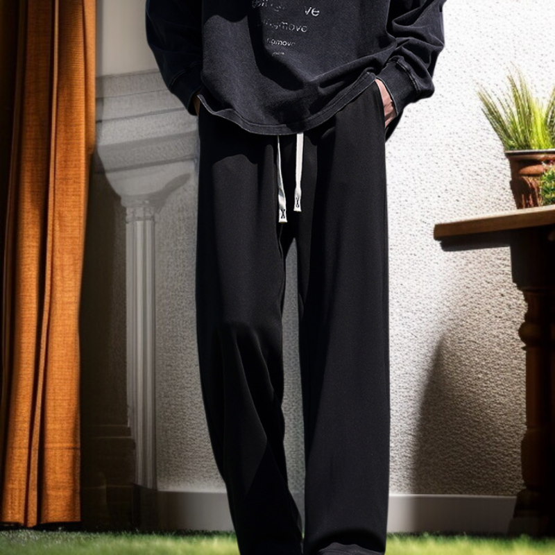 Fashionable lowkey style loosefitting pants casual pants Slimming body proportions Show off your bod