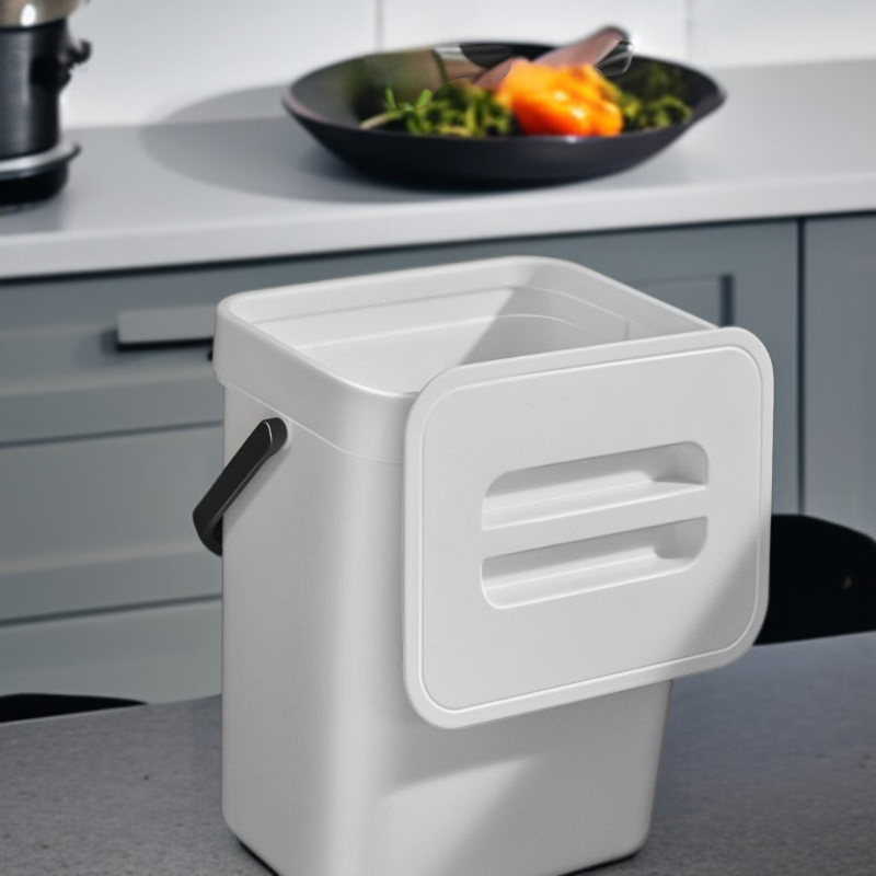 뚜껑이 있는 벽걸이식 음식물 분리수거 쓰레기통 주방 욕실용