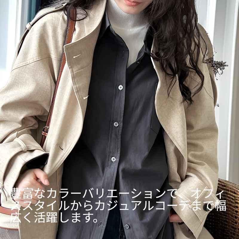 ロキシー レディース ワイドロングスリーブシャツ 秋 カジュアルアウター