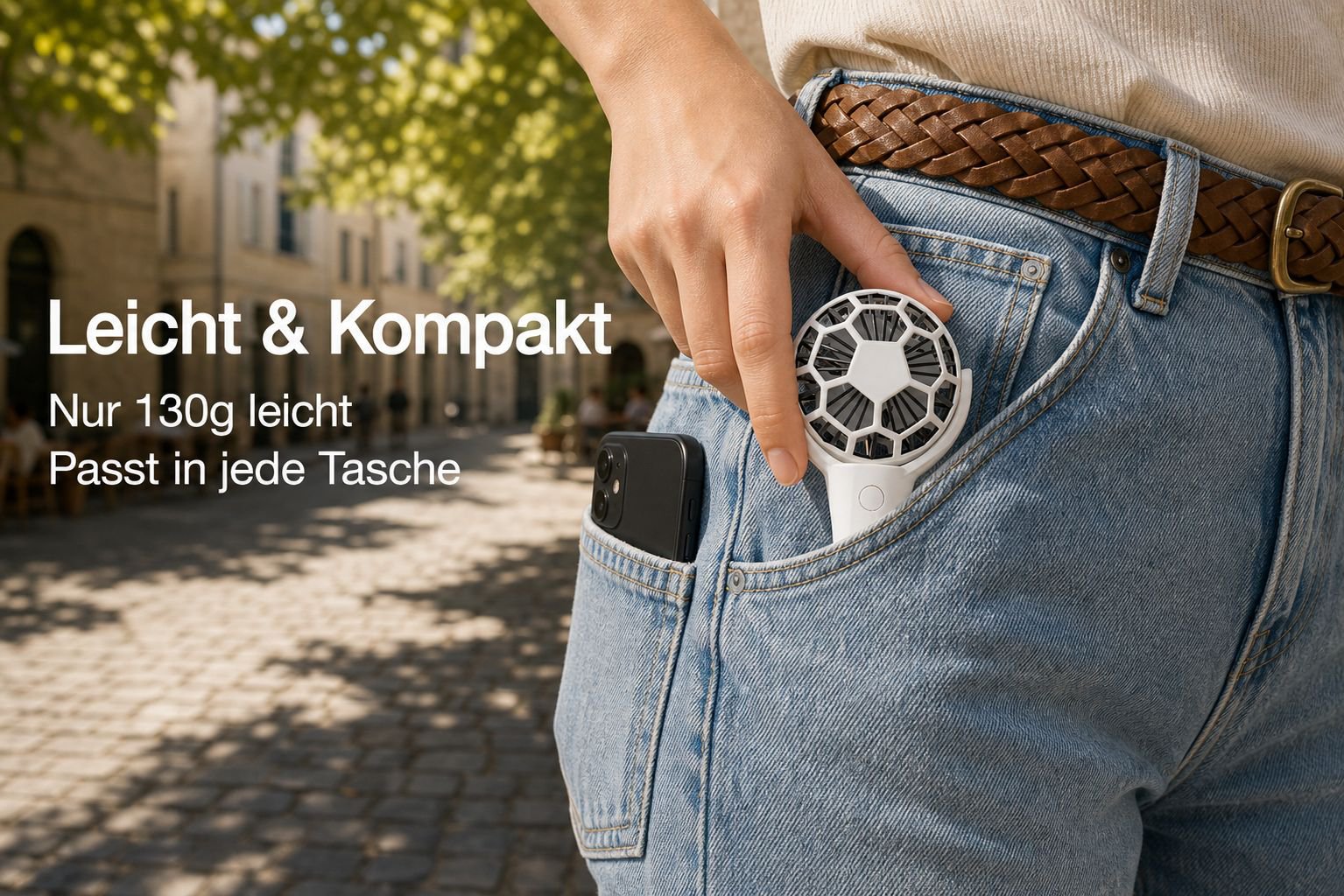 Outdoor tragbarer USB-Mini-Fußball-Handventilator für Schreibtisch und Hand