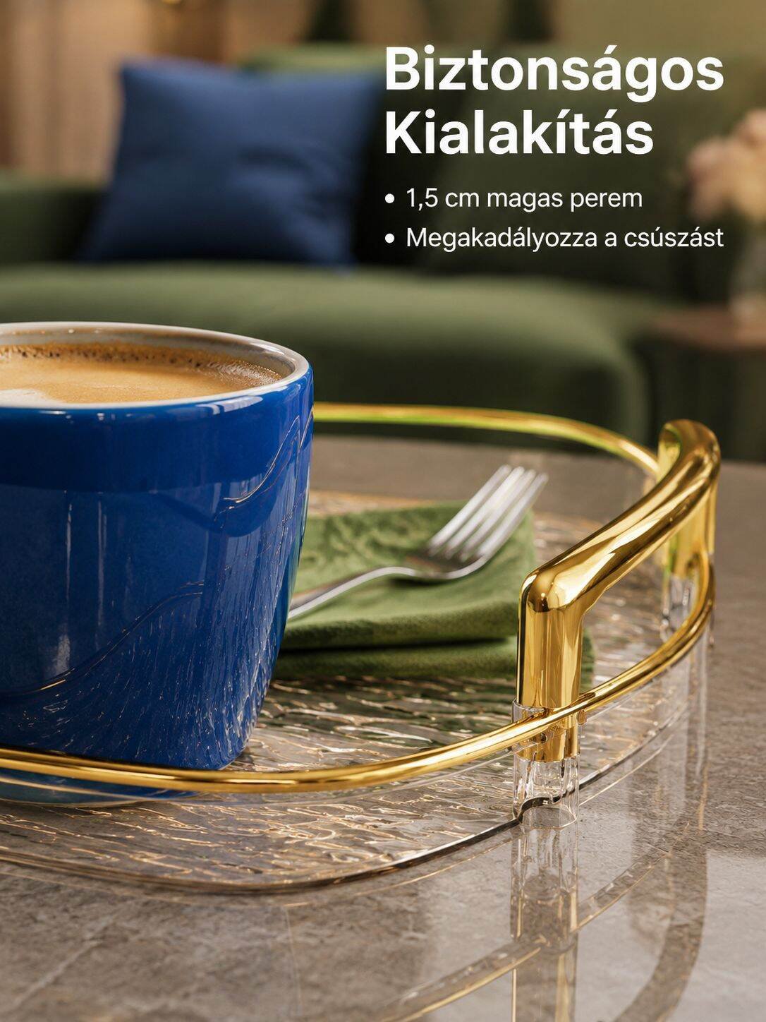 Háztartási vastagított nagyméretű teasüteményes tálca