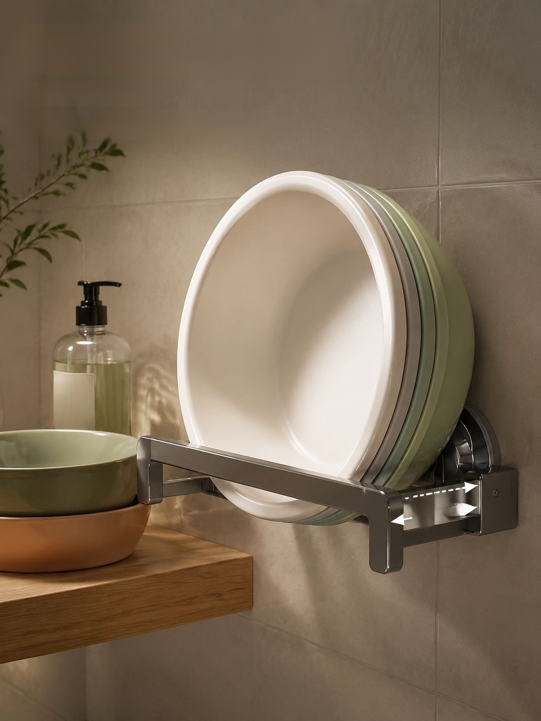 Estante para lavabo maximizando el espacio de almacenamiento en el baño