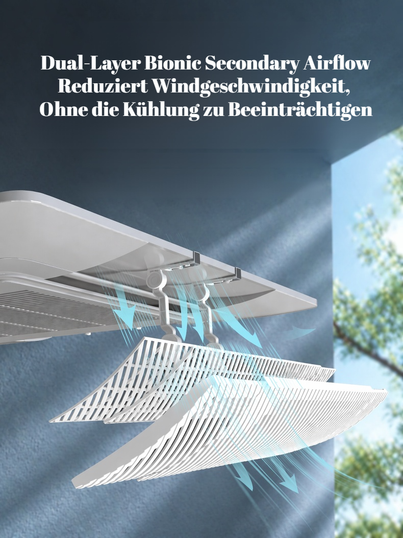 Einfache Montage des Windabweisers an Klimaanlagen-Kaltauslass