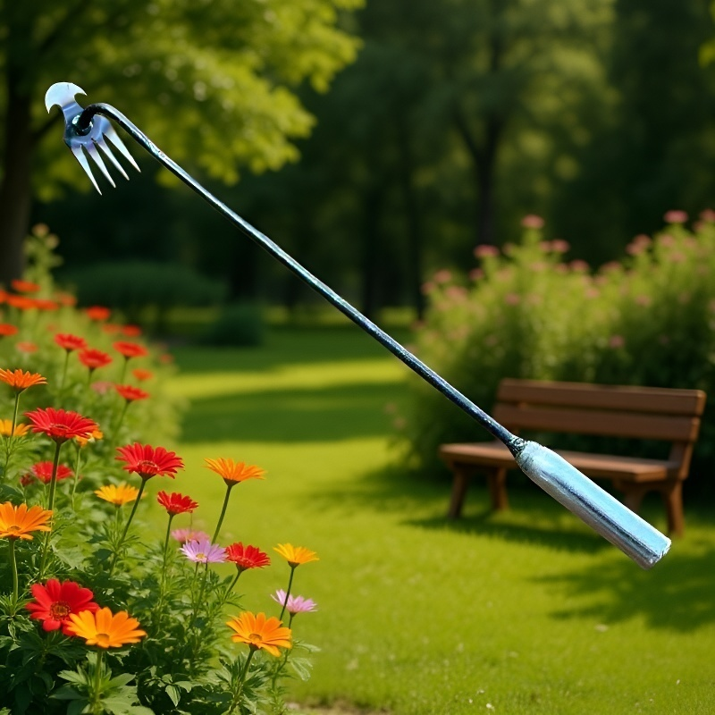 小型マンガン鋼製手持ち式土壌ほぐし・除草ツール