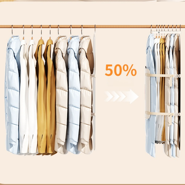 Tabla de compresión colgante para almacenamiento de ropa