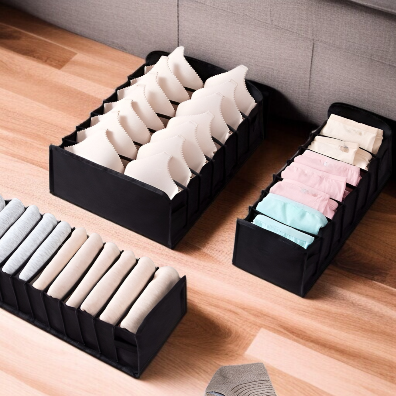 布収納アーティファクト下着収納ボックス寝室引き出しタイプ折りたたみ式仕切りホーム収納ボックス