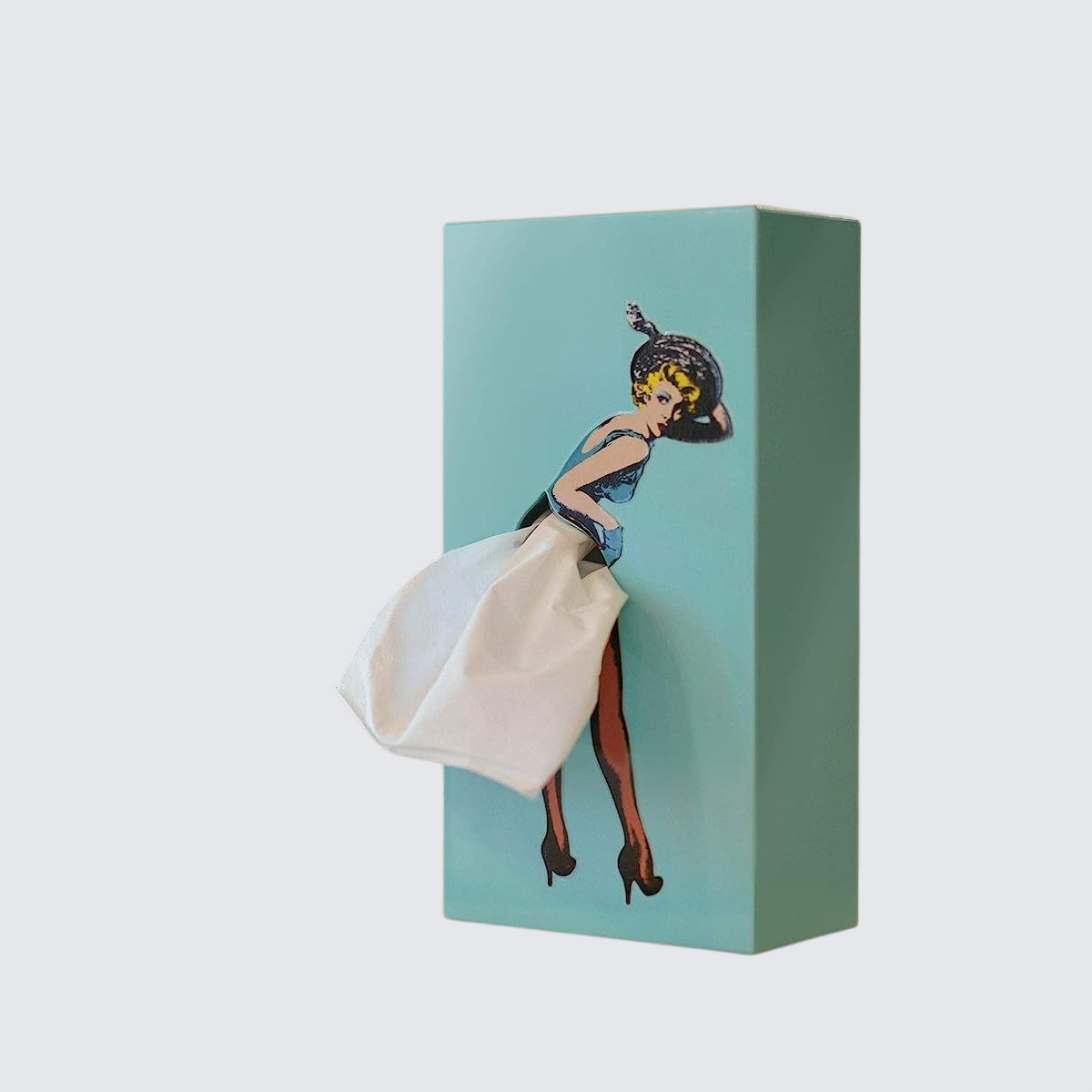 飛裙紙巾盒蓬裙女孩臉抽紙盒